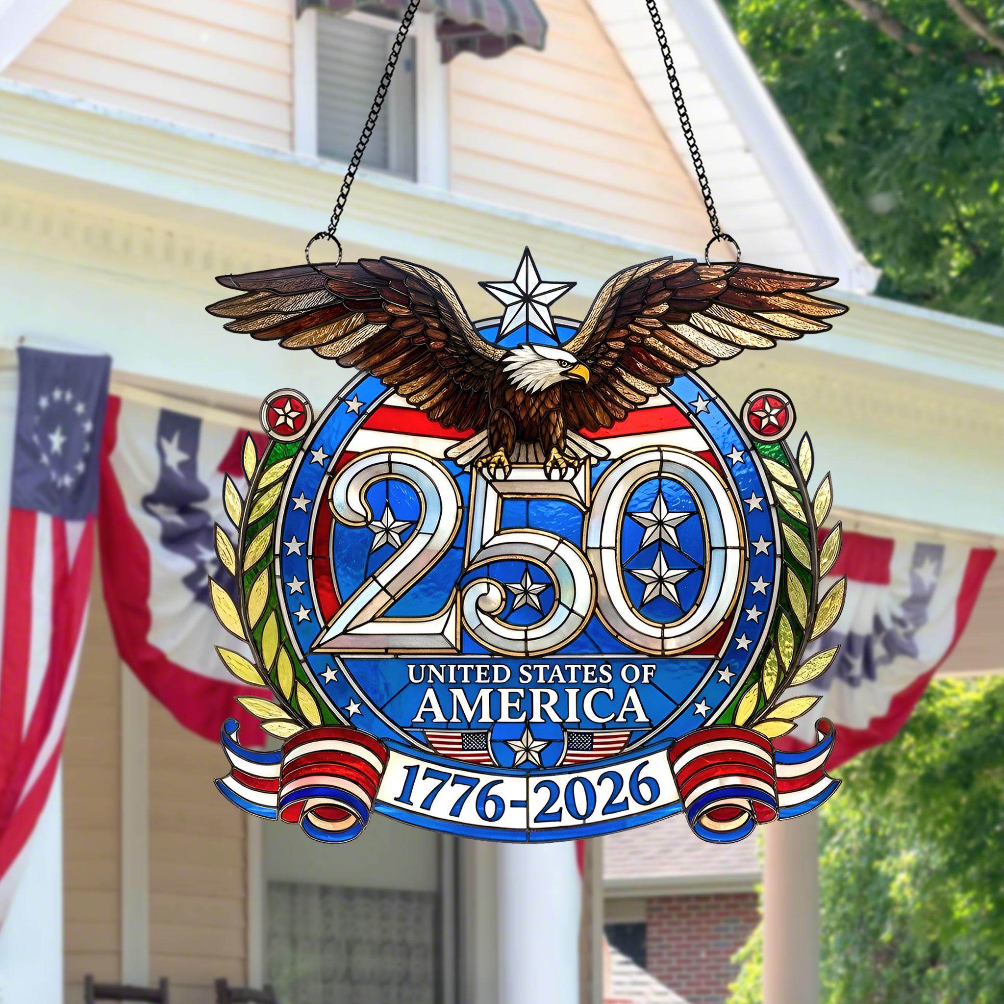 🇺🇸✨ USA 250th Acrylic Window Hanging Suncatcher – Pride in Every Detail ✨🇺🇸