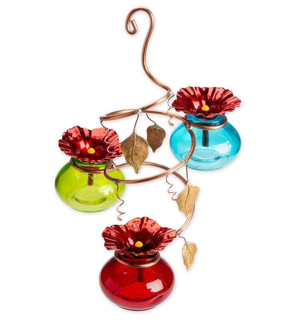Glass Rotating Hummingbird Feeder