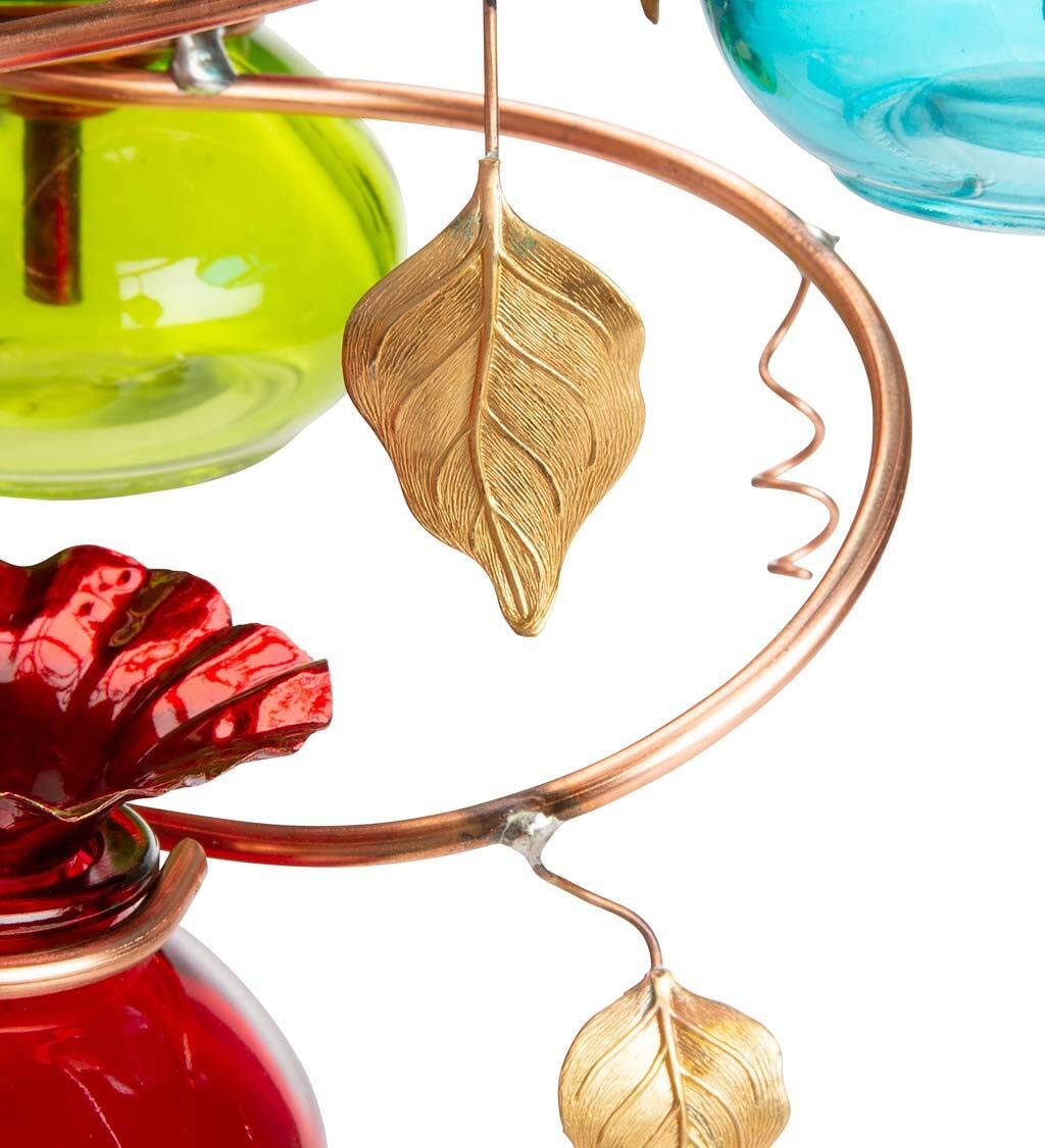 Glass Rotating Hummingbird Feeder