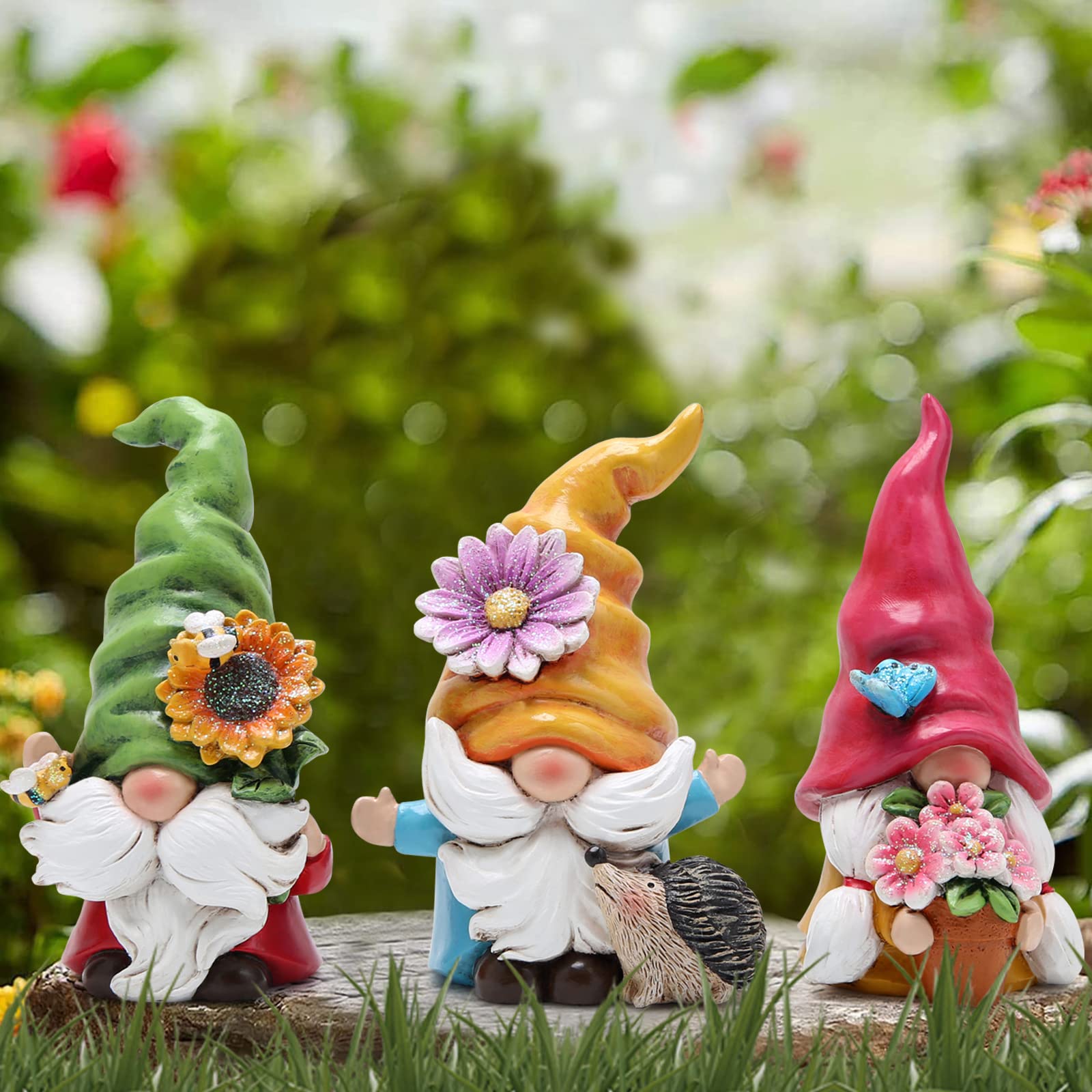 Spring Garden Gnomes Sculpture