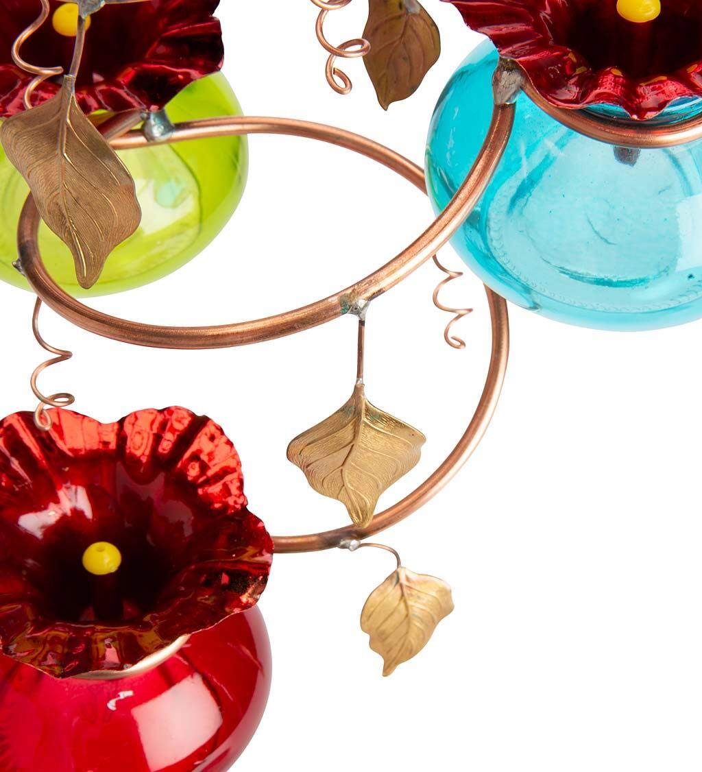 Glass Rotating Hummingbird Feeder