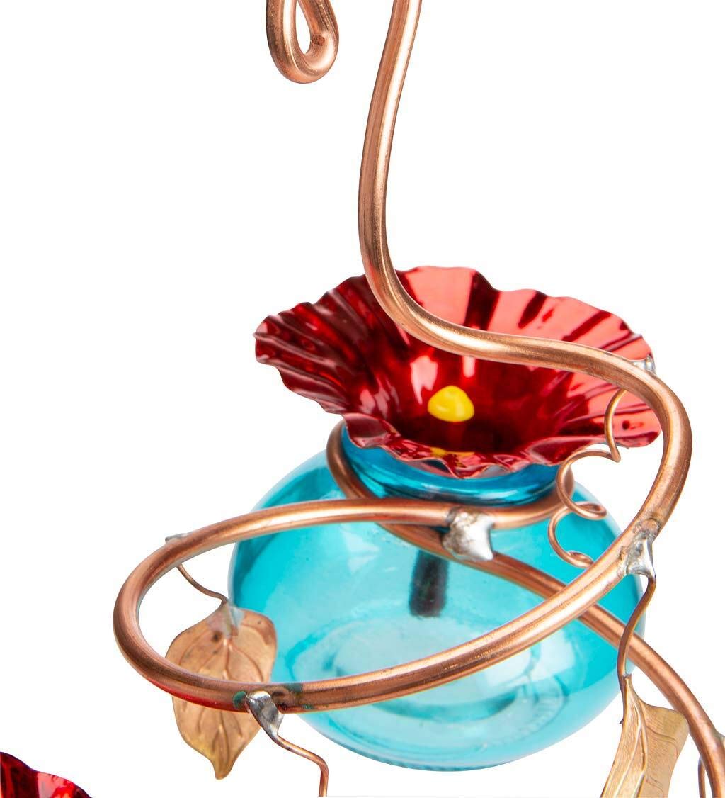Glass Rotating Hummingbird Feeder