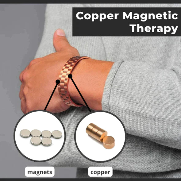  Menheal™ Pure Copper Magnetic Therapy Health Bracelet
