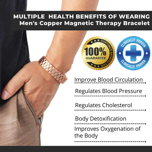  Menheal™ Pure Copper Magnetic Therapy Health Bracelet