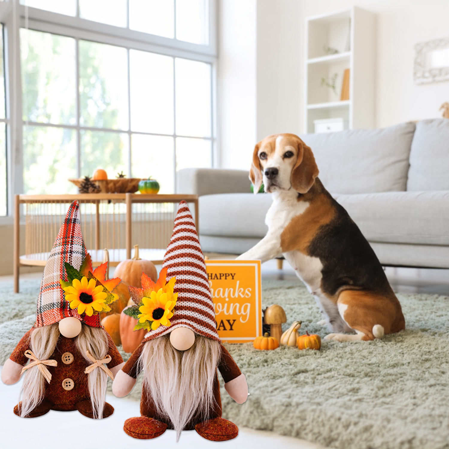 🎃2PCS Fall Decor Gnomes Plush