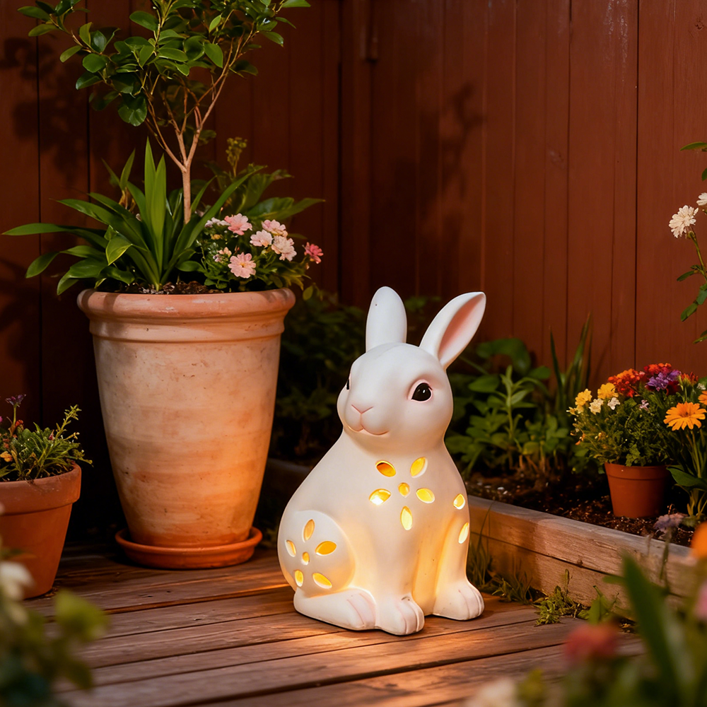 🐰☀️ Solar Easter Rabbit Garden Decor – Soft Glow for Spring & Beyond ☀️🐰