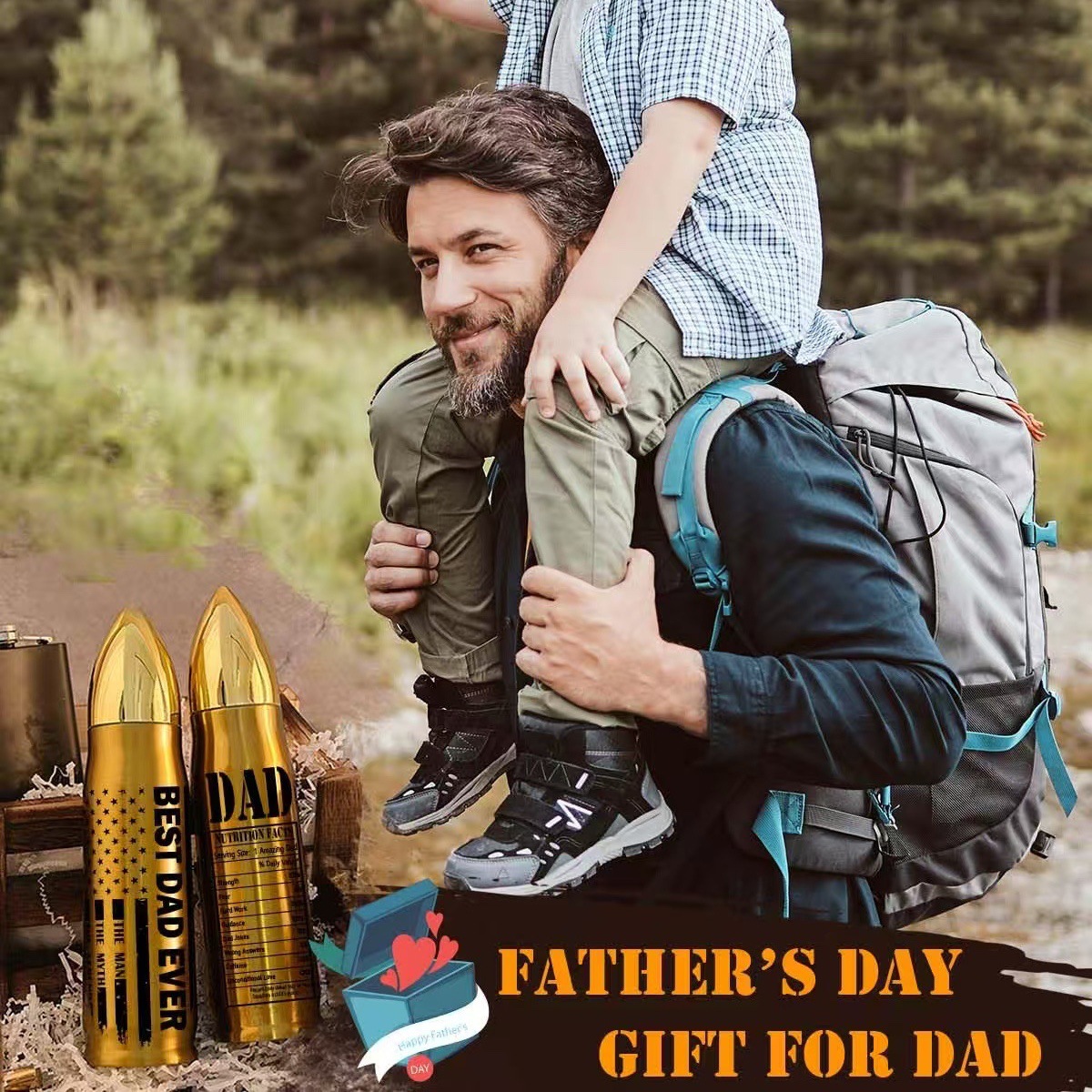 Fathers Day Dad Gifts 17oz Stainless Steel Bullet Tumble