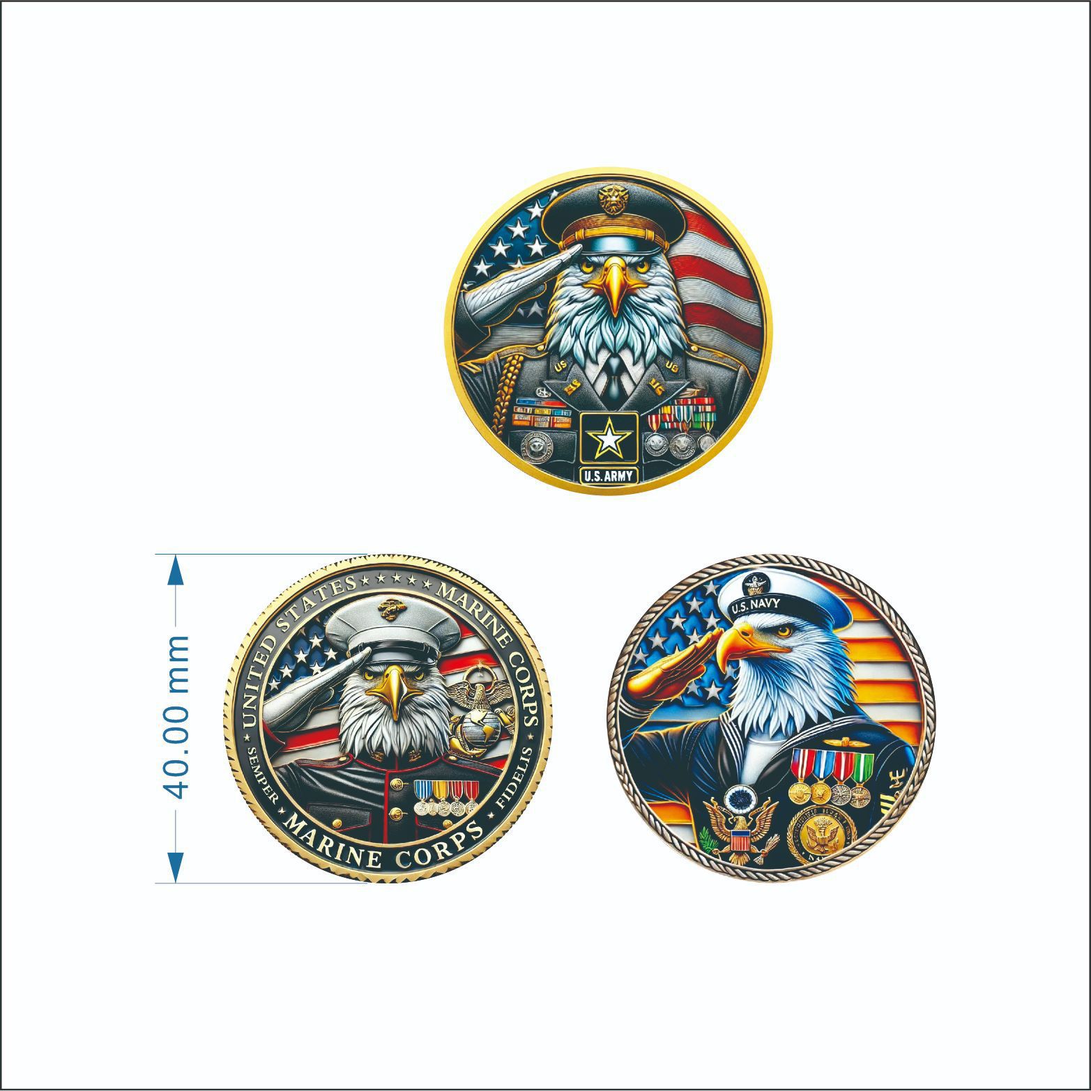 U.S. Marine Corps 250th Anniversary Veterans Collector Coins