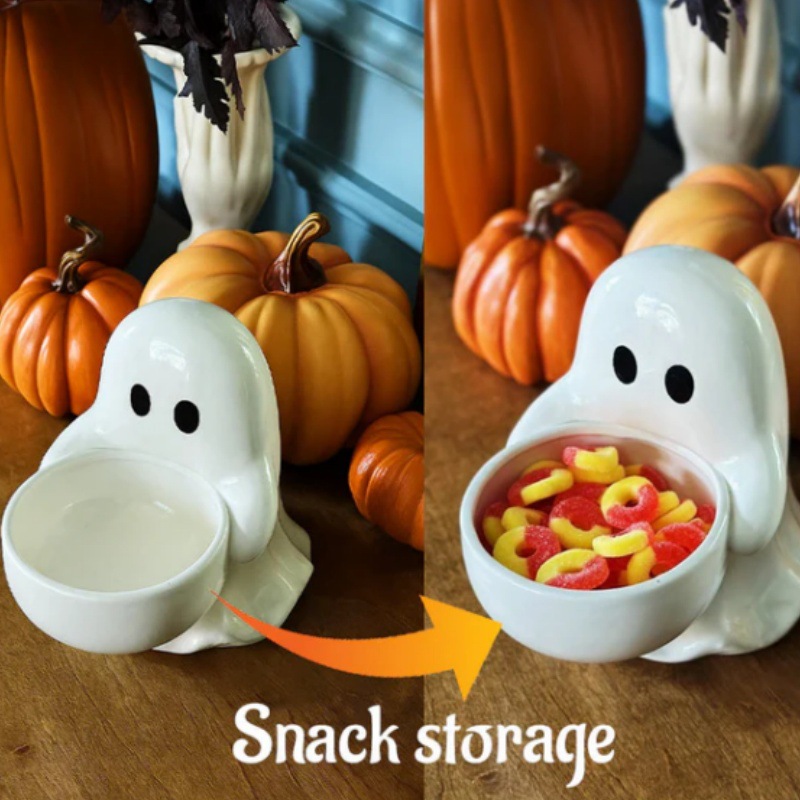 Gute Ceramic Ghost Light Candle Holders,