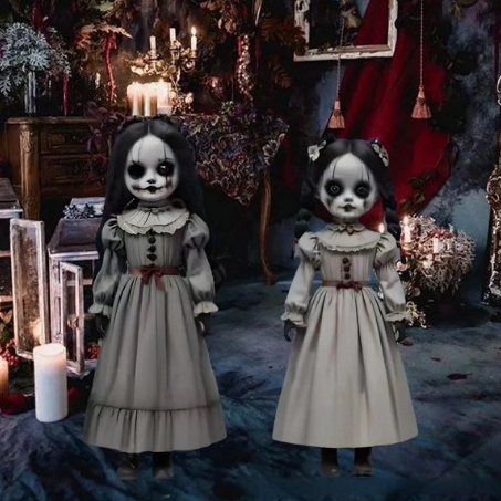 👻16 inch Halloween Haunted Twin Ghost Ground Stakes A pair