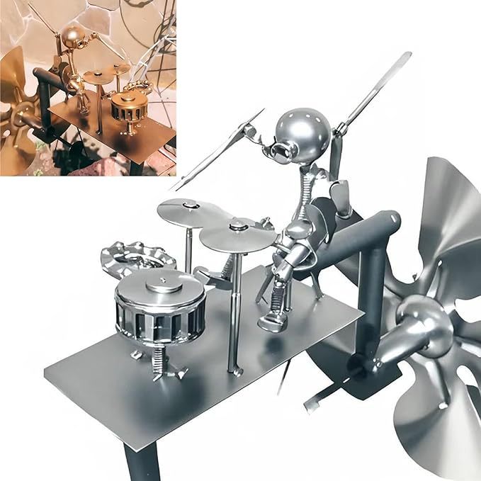 🎵🌪️ Drummer Windmill Garden Decoration – Where Music Meets Motion in Your Backyard! ✨