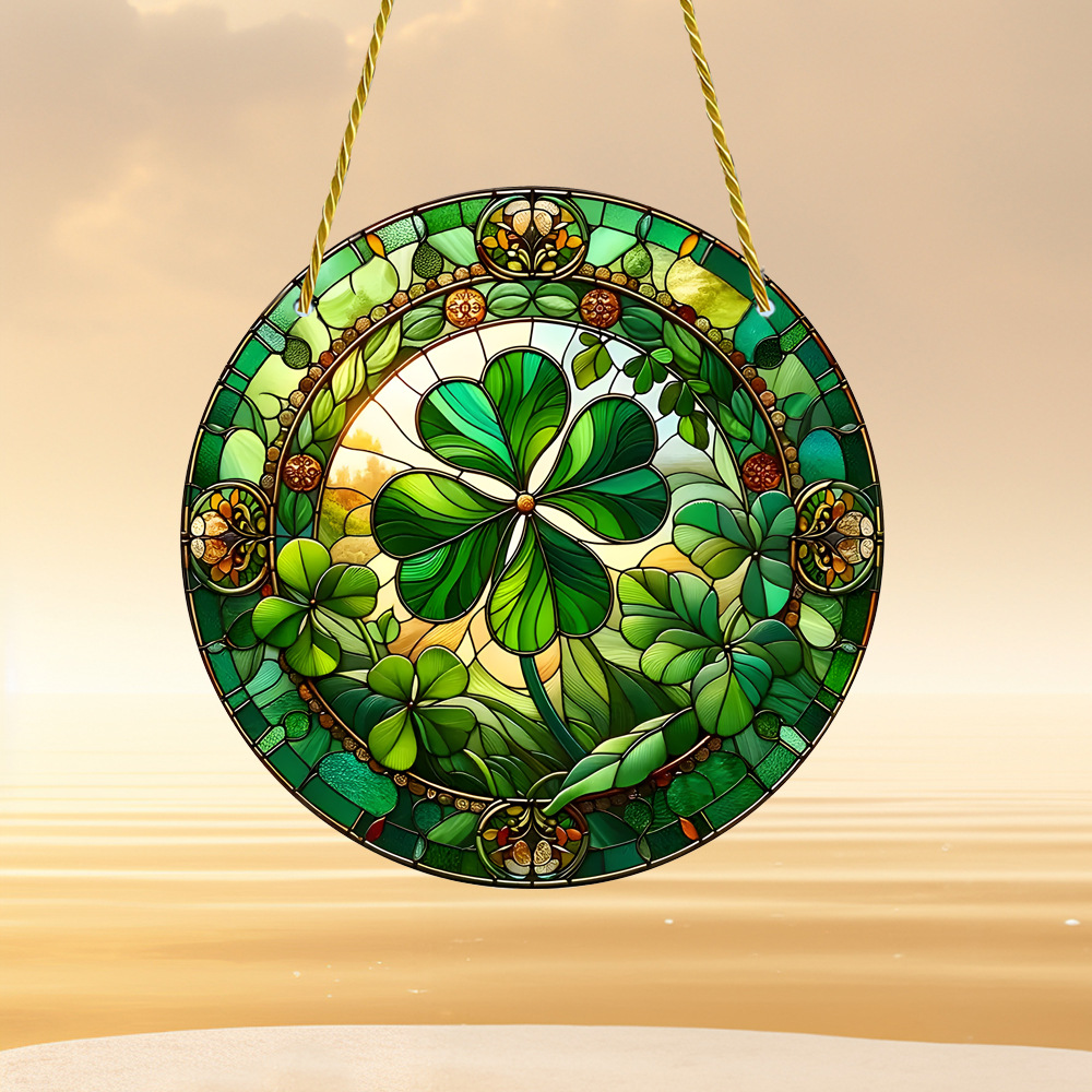 🍀Good Luck Clover Suncatcher - Represents Faith, Hope And Love