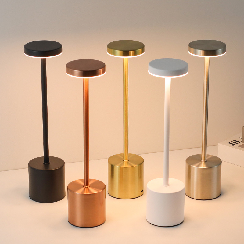 Cordless Dimmable Metal Table Lamp