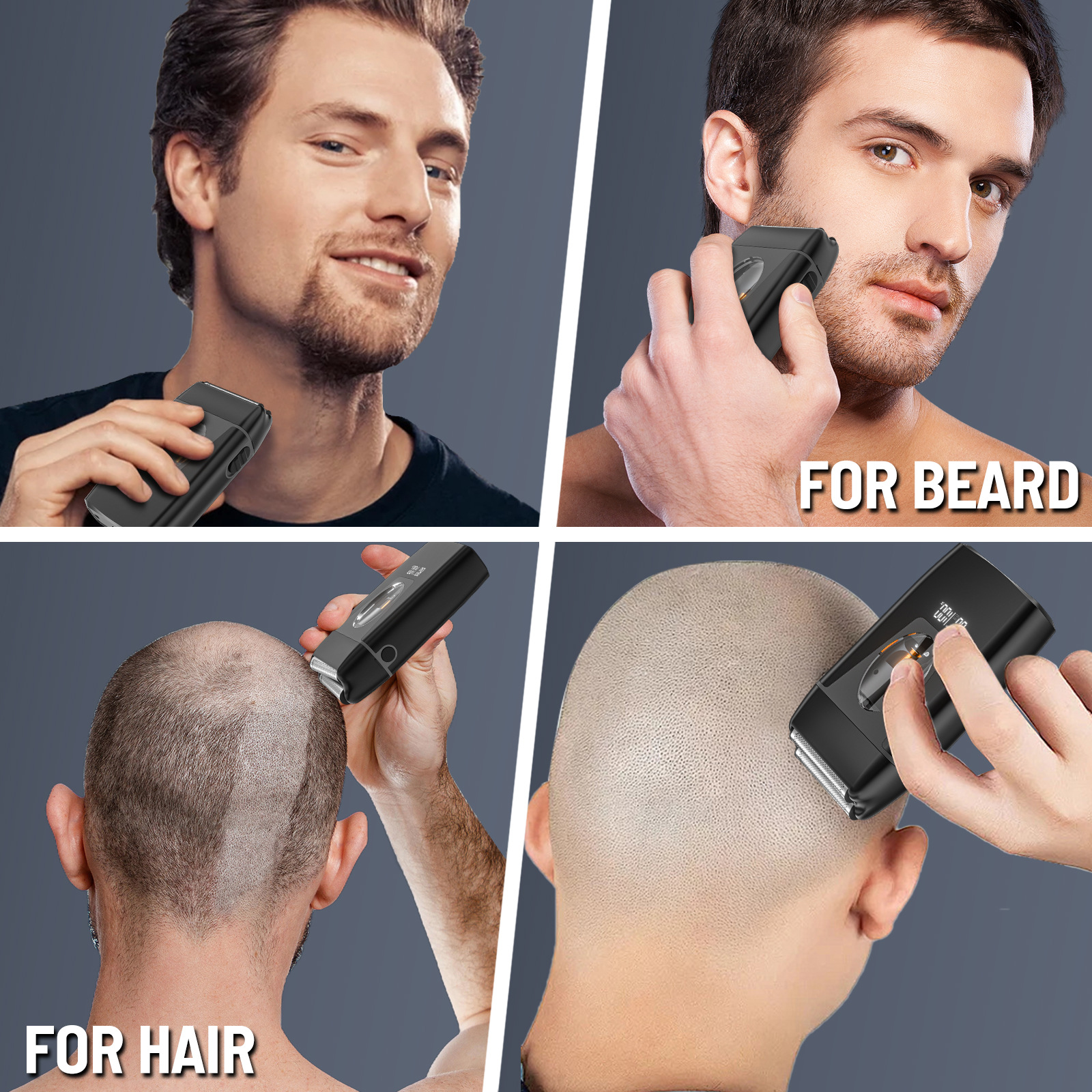 Professional Electric Shaver With Double-Layer Titanium Foil Metal Head