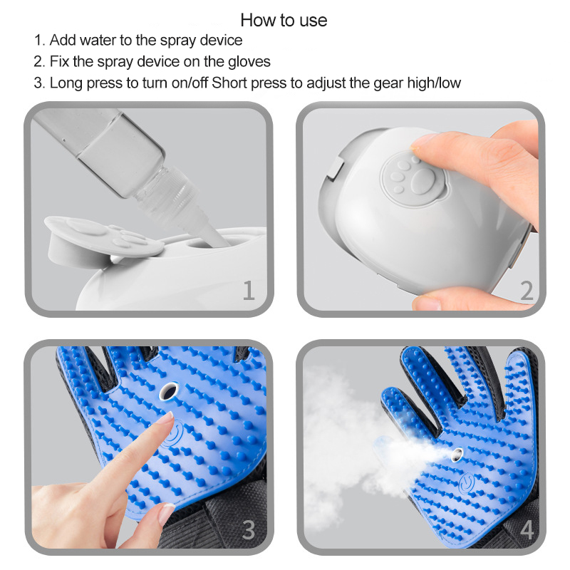 Steam Brush Pet Hair Gloves For Pet Hair Removal