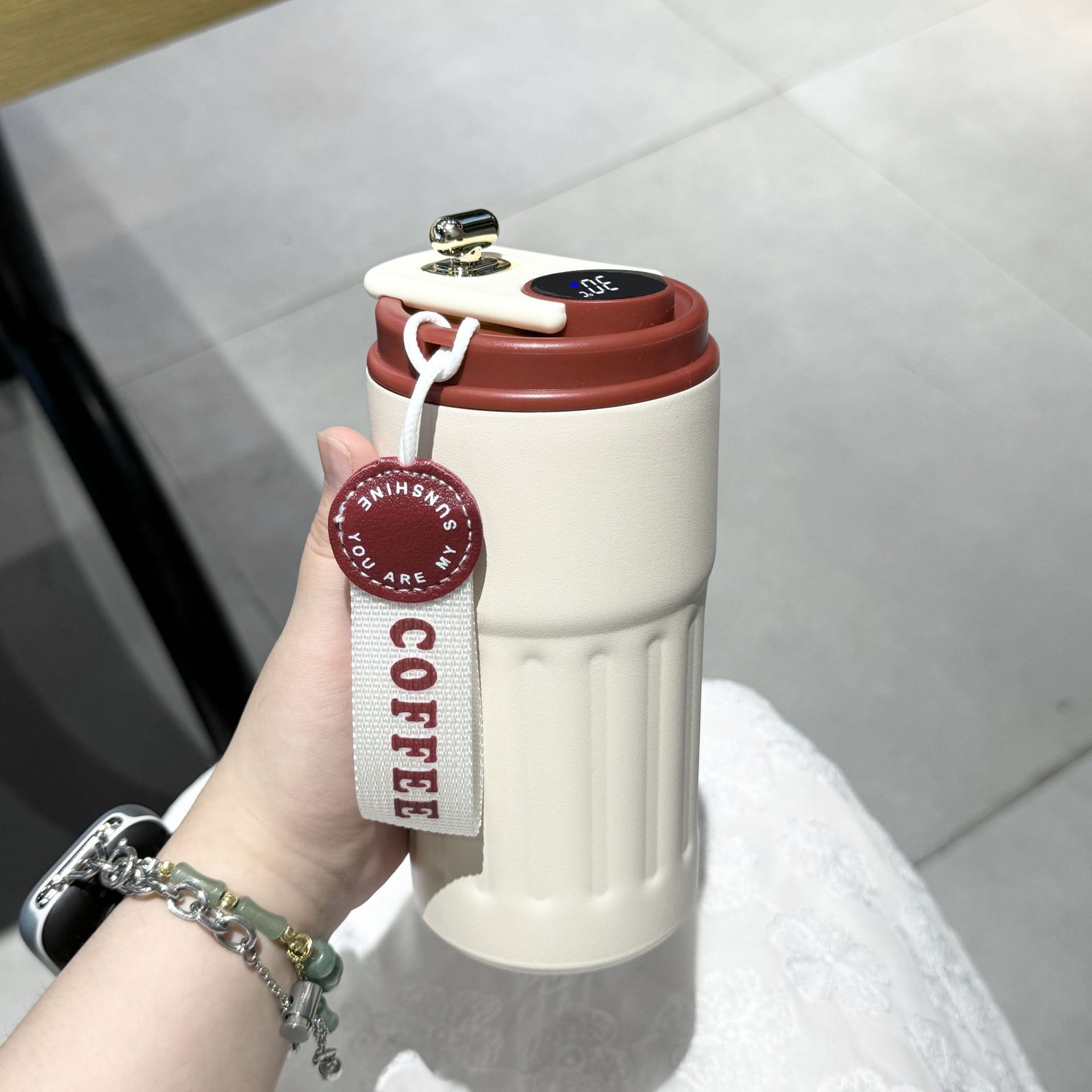 15 oz Led Temperature Display Coffee Mug Stainless Steel Thermos