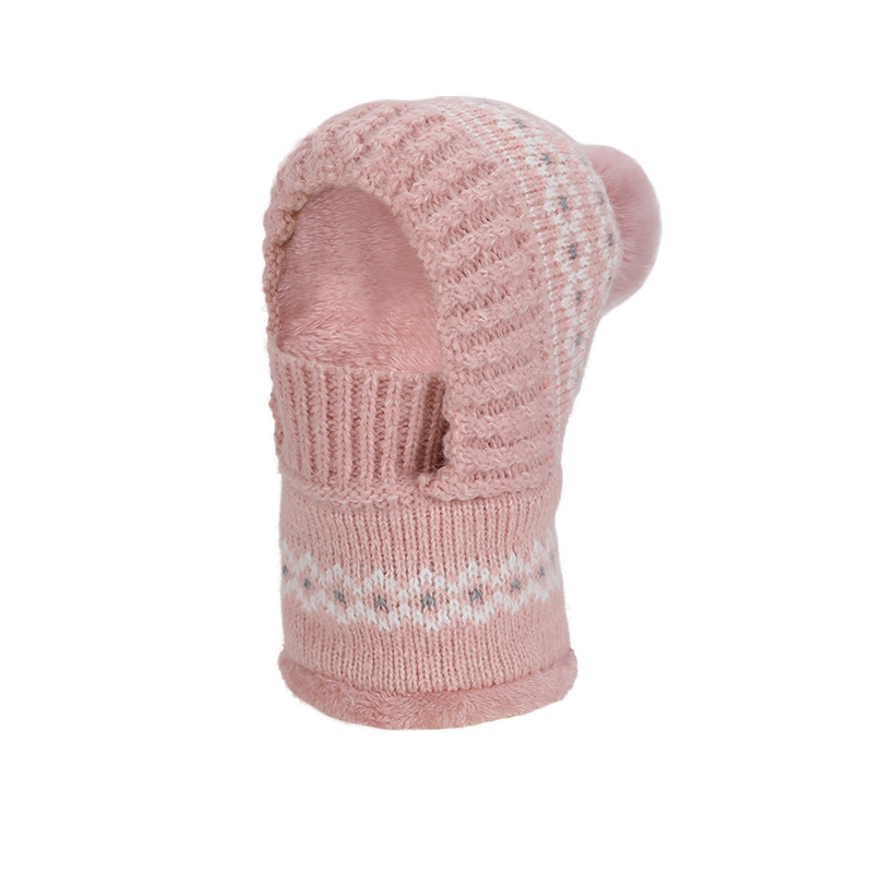 Women's Winter Knitted Hat with Face Mask & Neck Warmer