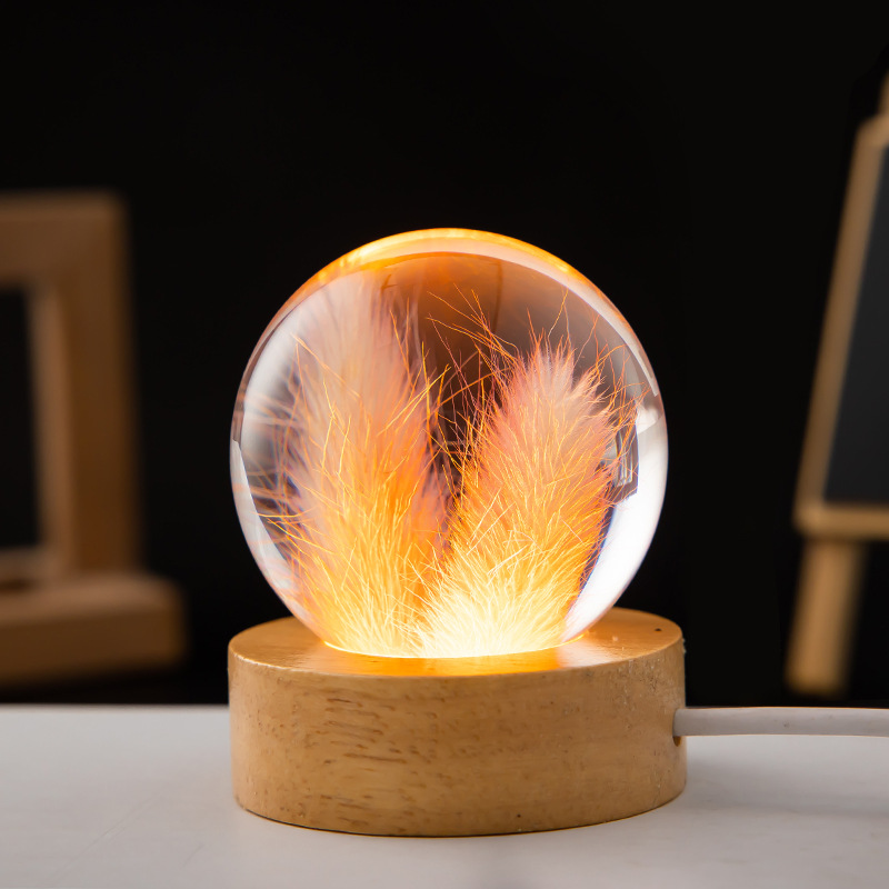 3D Dandelion Crystal Ball Lamp