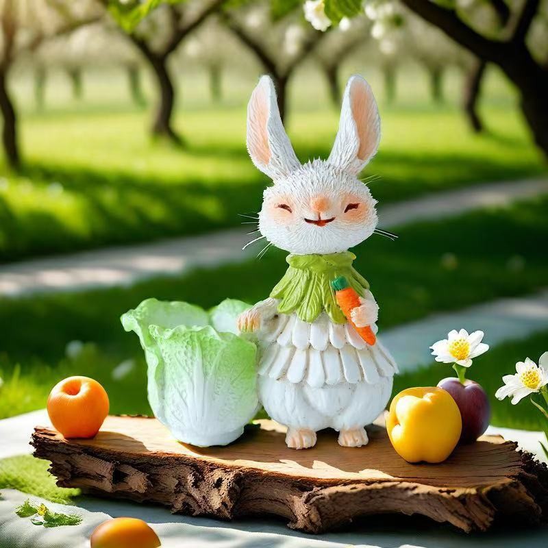 Easter Resin Garden Rabbit Patio Decoration