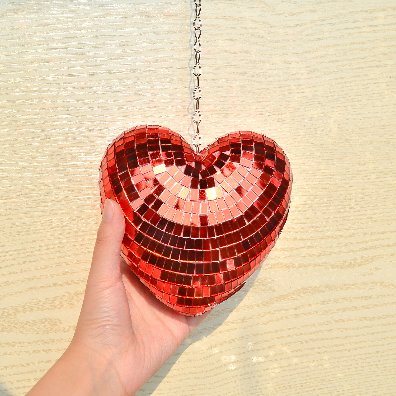 Retro Reflective Disco Heart Handmade Gifts