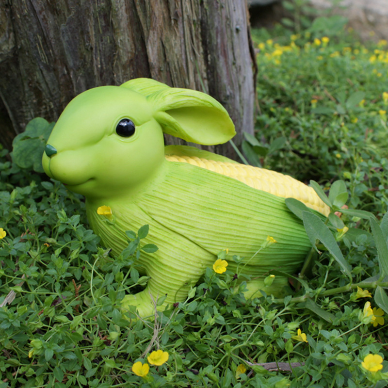 🌽🐰Corn Time Garden Bunny Statue