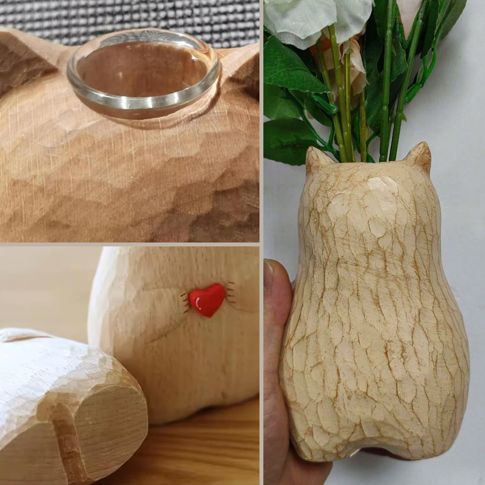 Resin Handmade cat vase