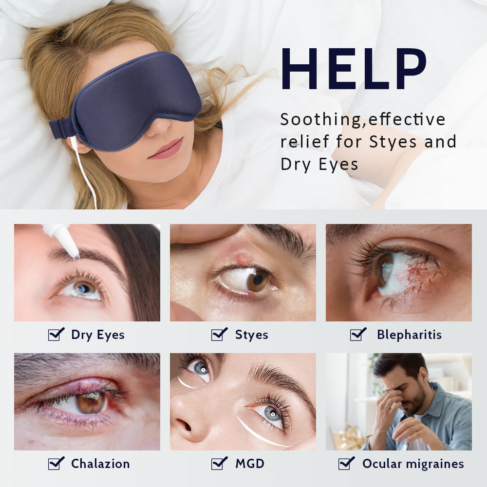 Eye Massager for Migraines Relief and Dry eyes with Heat