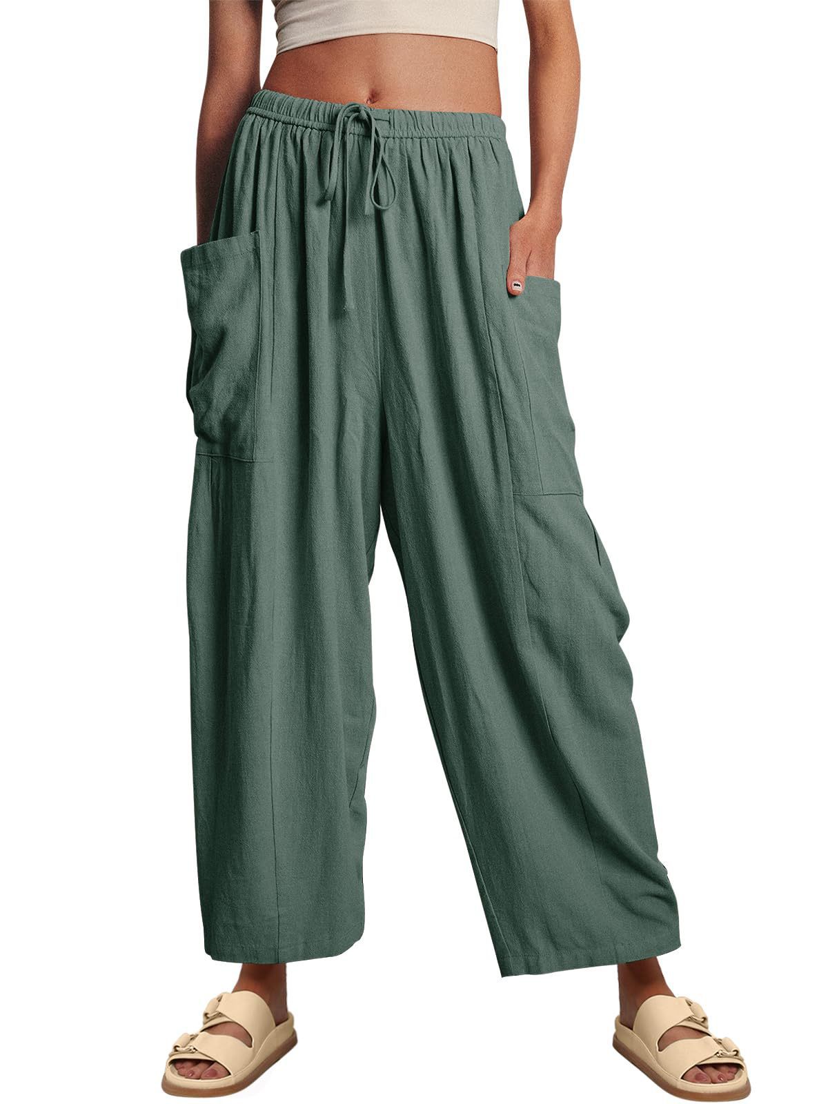 👖Women's Linen Casual Wide Leg Pants
