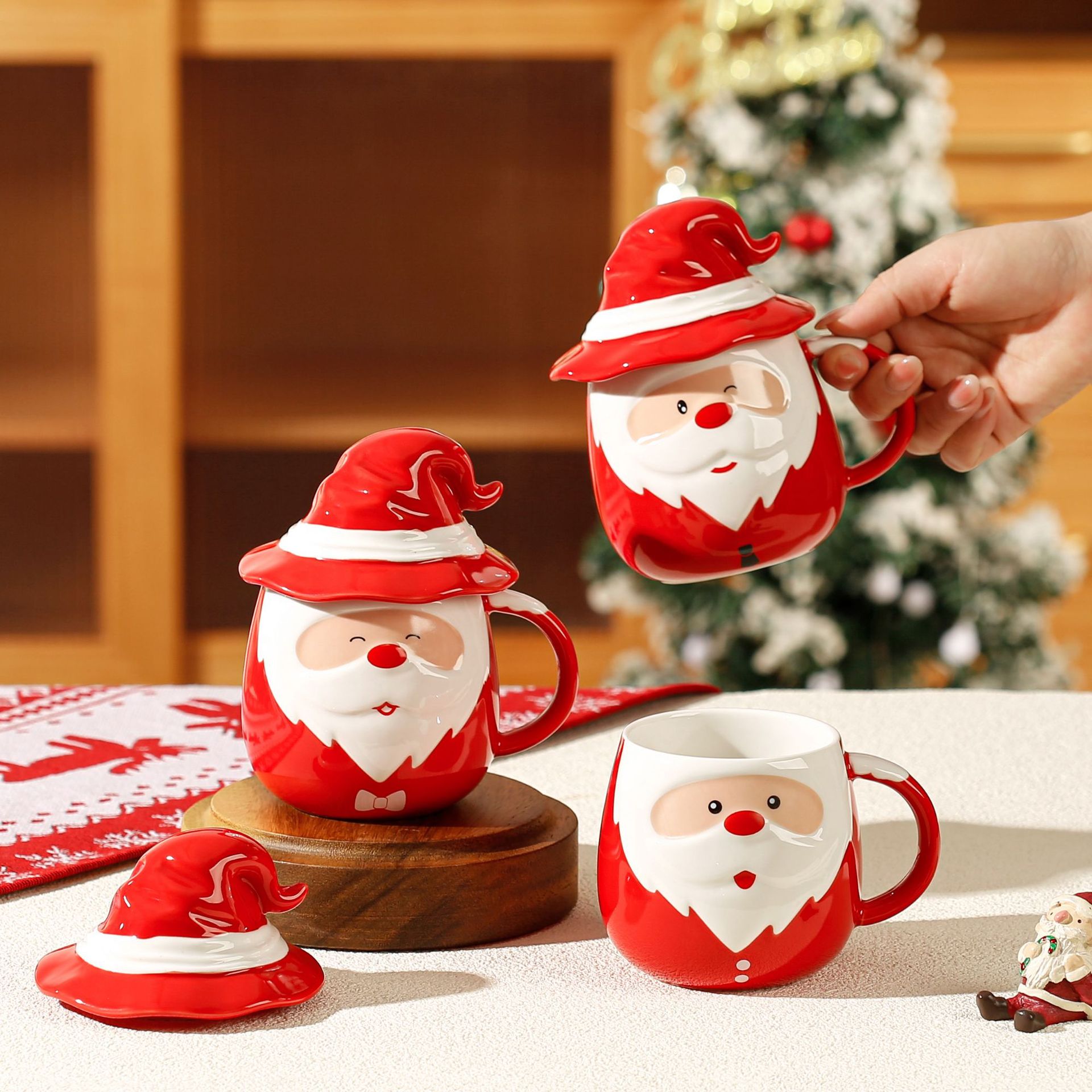 🎅☕ 16.9oz Santa Claus Ceramic Coffee Mug