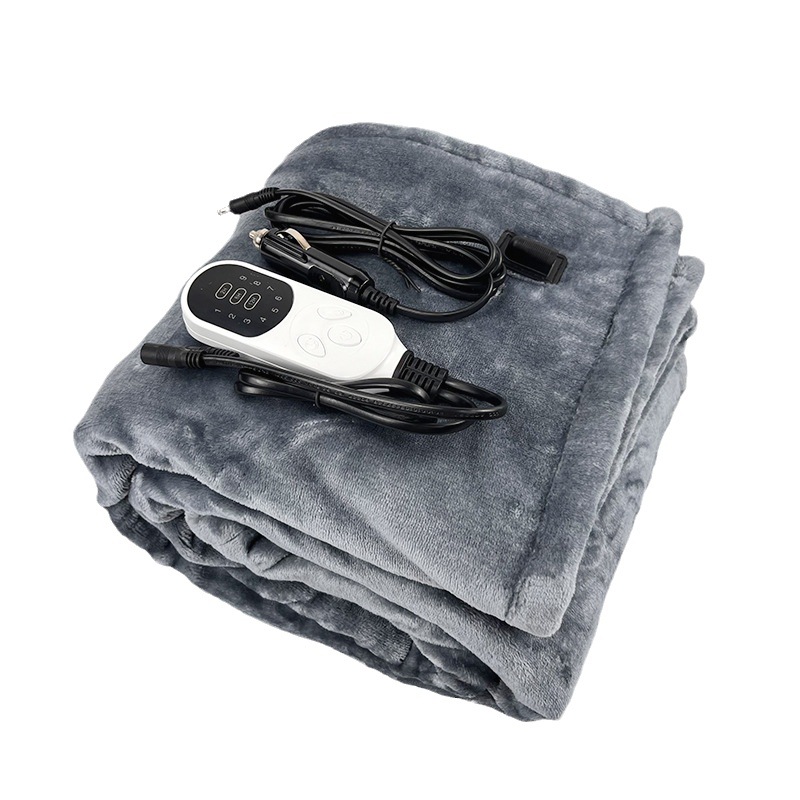 Welnax™ 12V Battery Heated Plush Throw Blanket