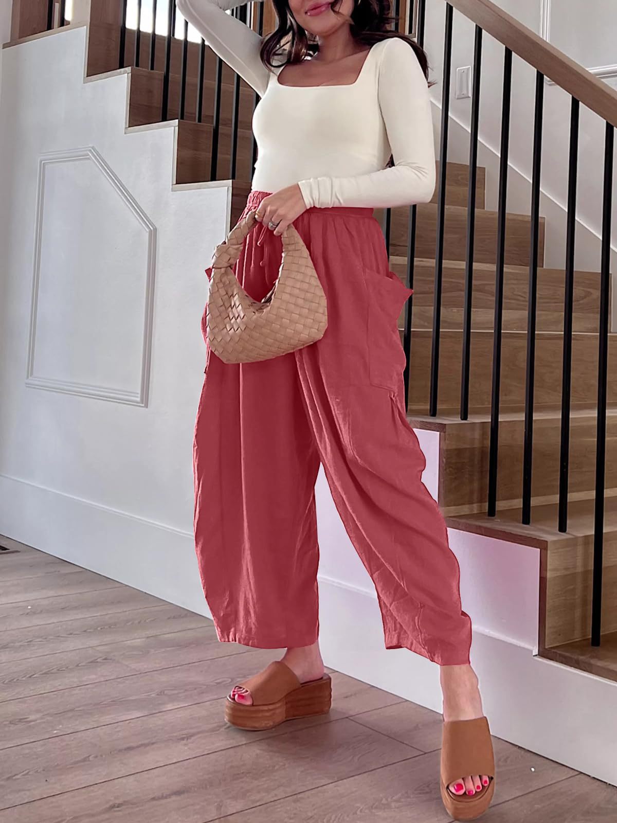 👖Women's Linen Casual Wide Leg Pants
