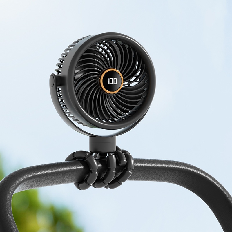 Rechargeable Golf Cart Fan with Flexible Tripod