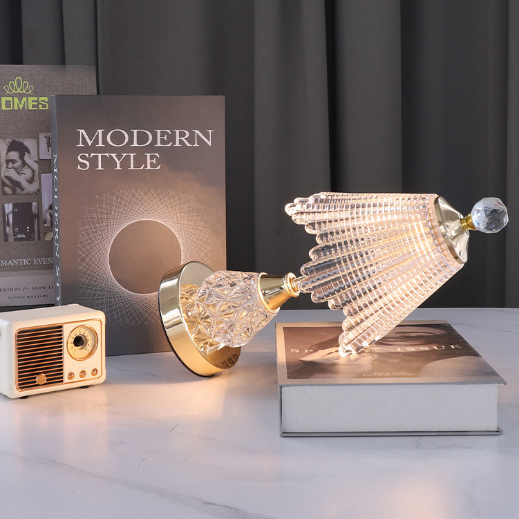 Luxury Crystal Touch Switch Cordless Bedside Lamp