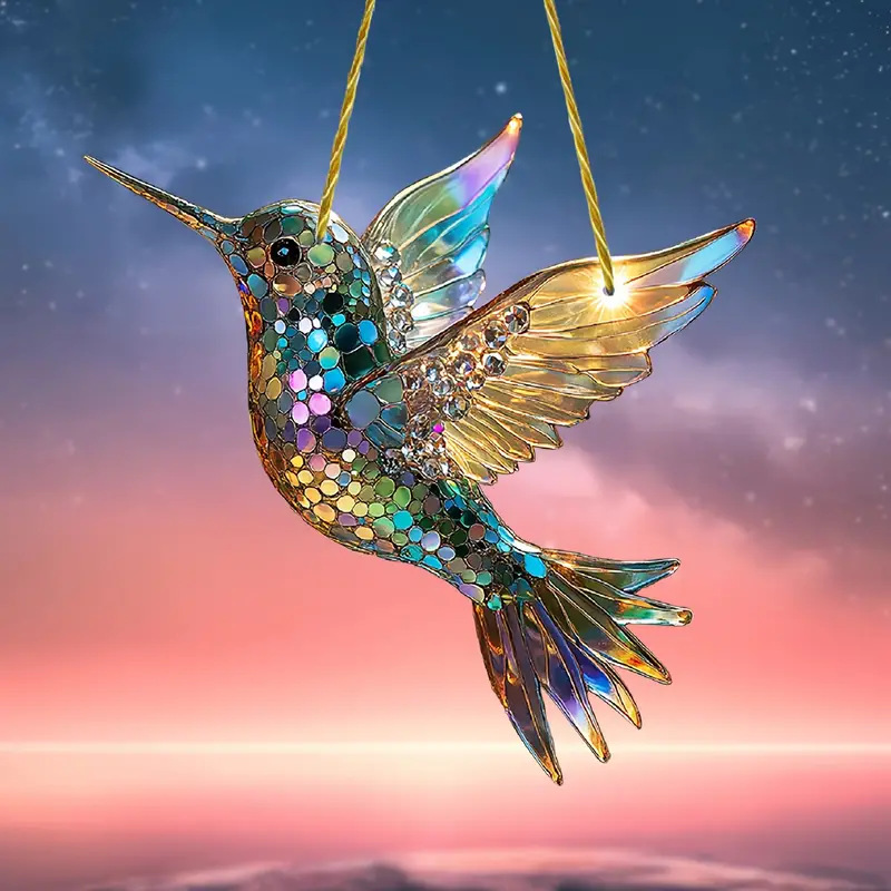 🔥Last Day 49% OFF🎁The Best Christmas Gift - Hummingbird Suncatcher Colorful Window Hanging