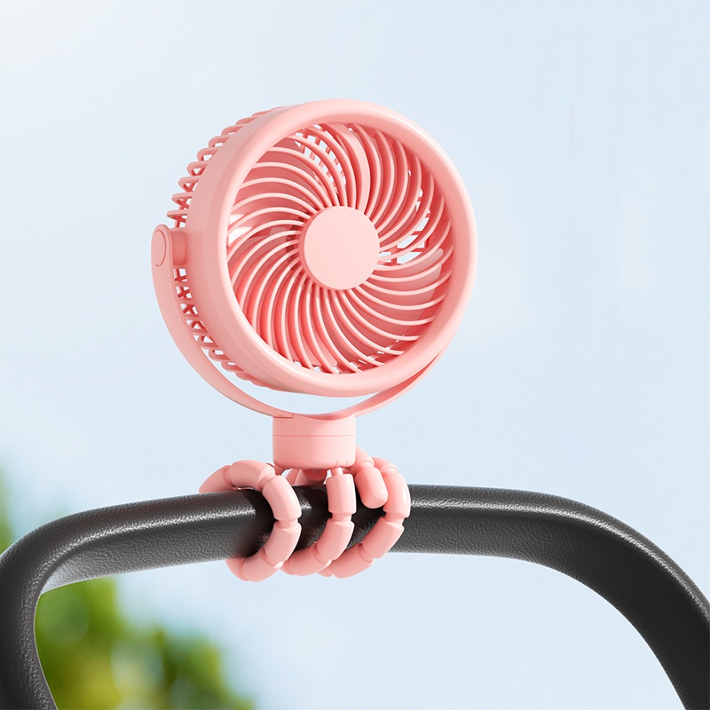 Rechargeable Golf Cart Fan with Flexible Tripod