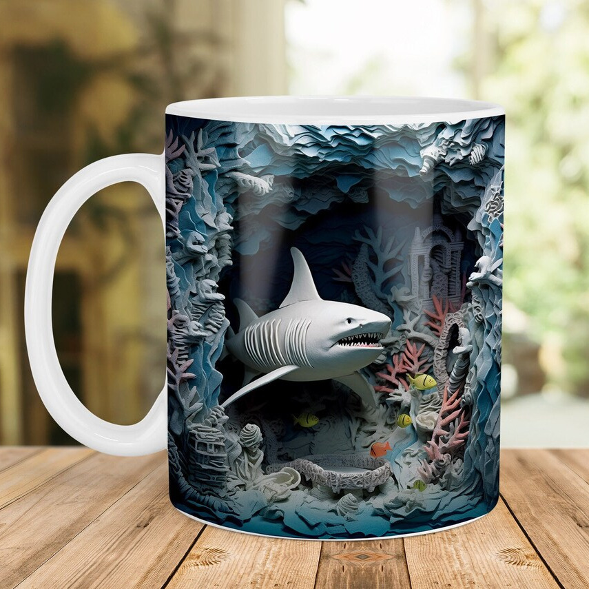 🦈☕Jaws 50th Anniversary 3D Shark Mug