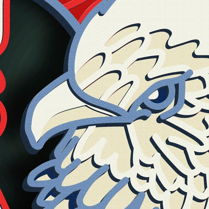 Eagle Pride Door Hanger – 8” Patriotic Sign for 4th of July & Memorial Day