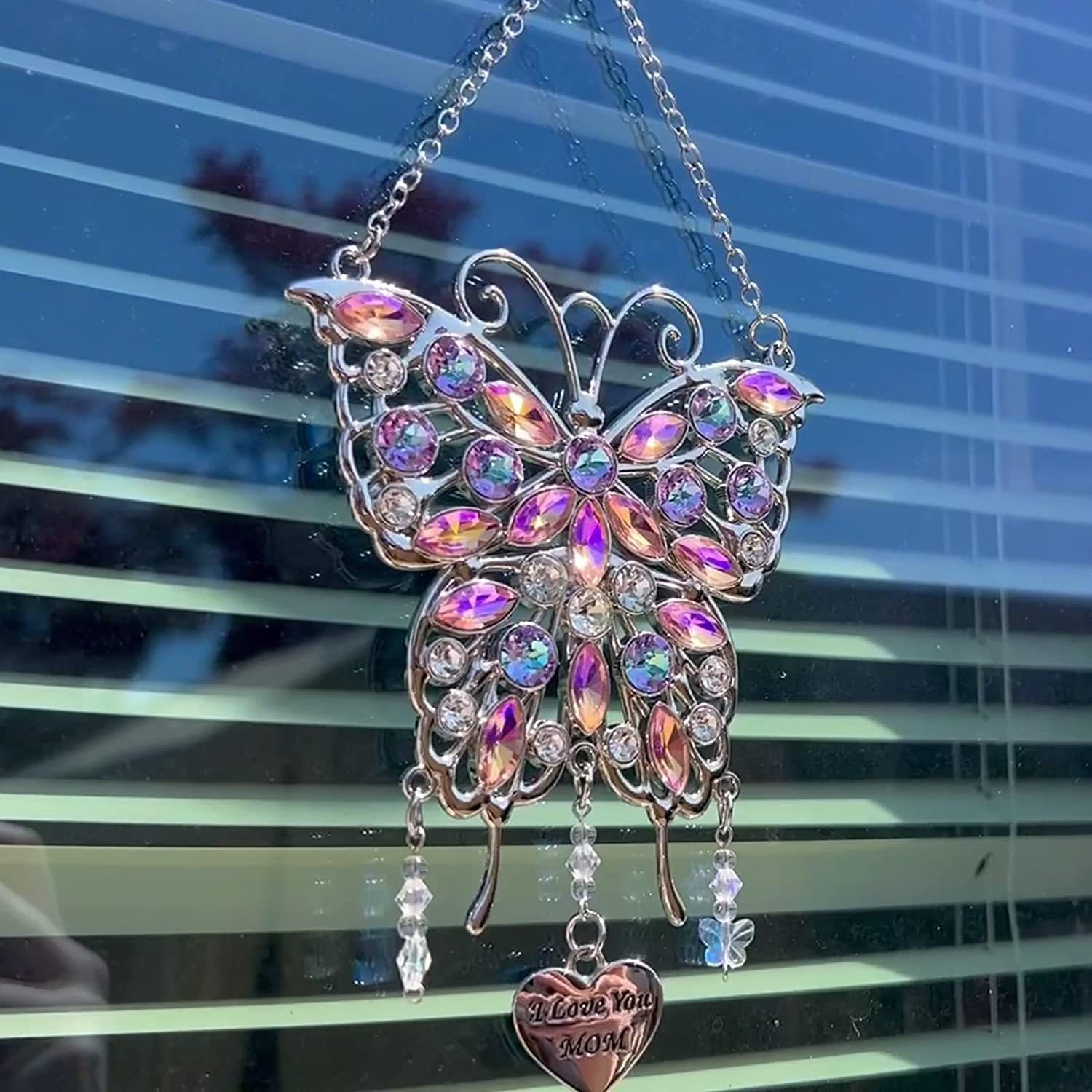 ​​Butterfly Elegance Meets Solar Magic | Mother's Day Garden Gift with Crystal Sparkle​​ ✨