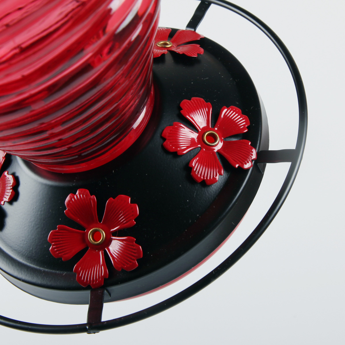 Hand Blown Glass Hummingbird Feeder