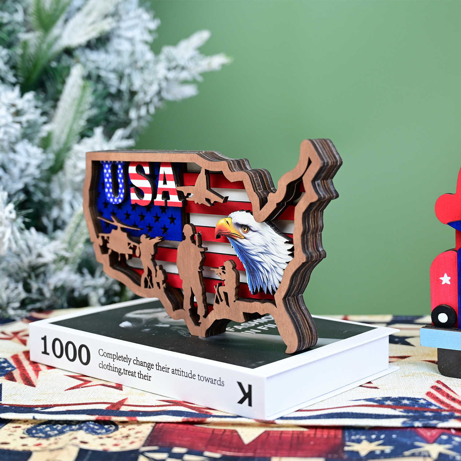 2025 Patriotic Wooden Tabletop Decor