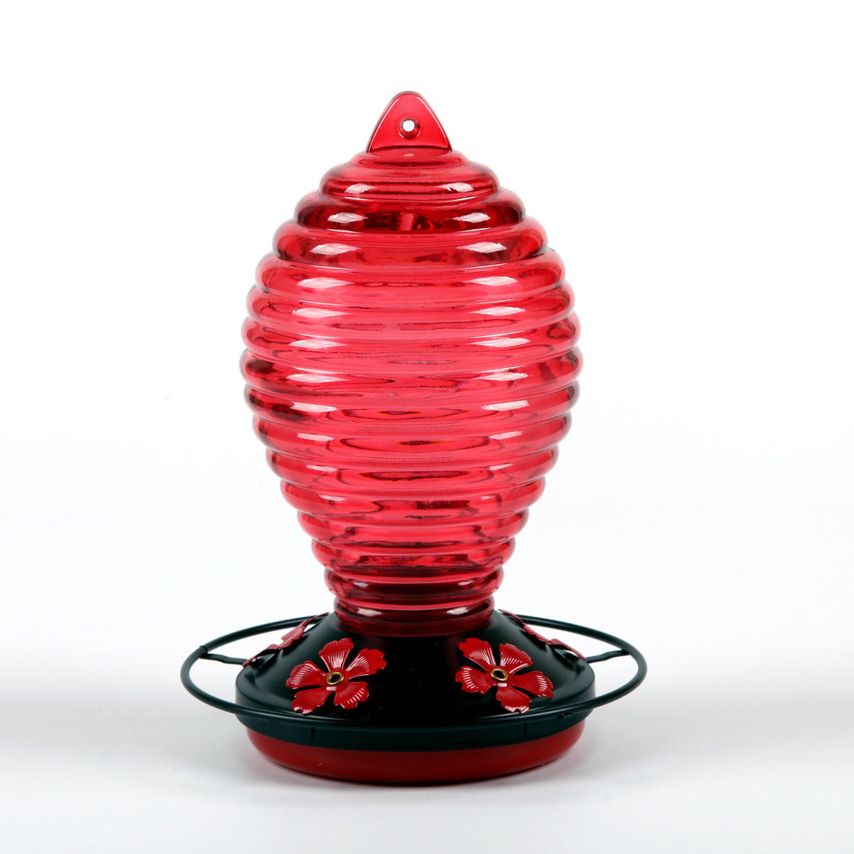 Hand Blown Glass Hummingbird Feeder