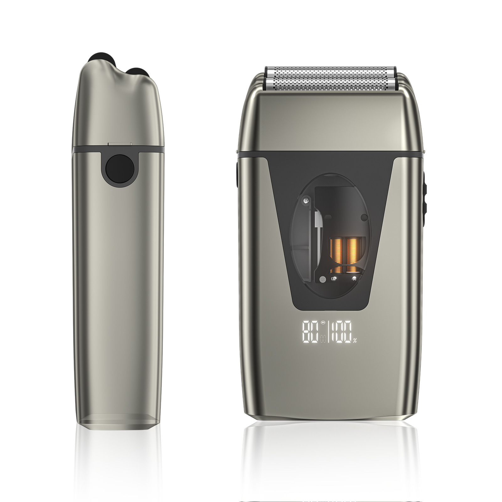 Professional Electric Shaver With Double-Layer Titanium Foil Metal Head