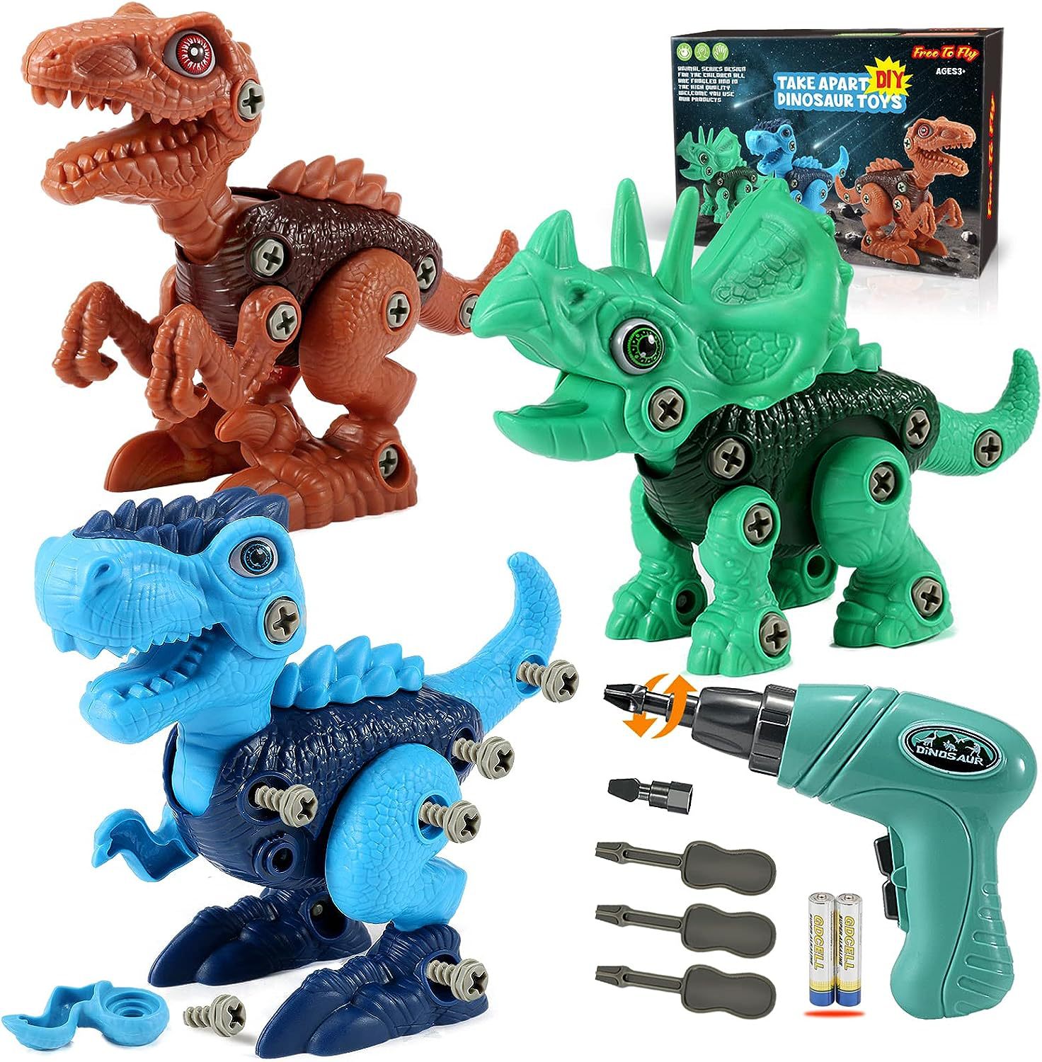Dinosaur Building Toddler Drill and Screw Toys