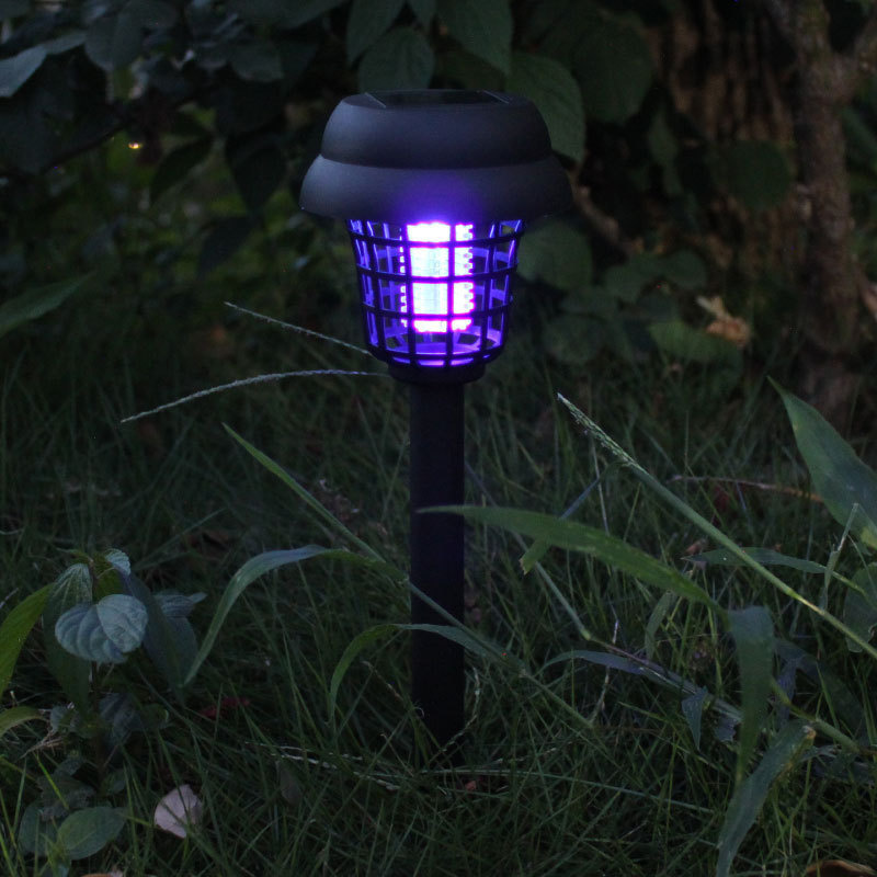 UV Radiation Outdoor Stake Landscape Fixture for Gardens-Mosquito and Insect Bug Zapper Solar Powered Light 1pair