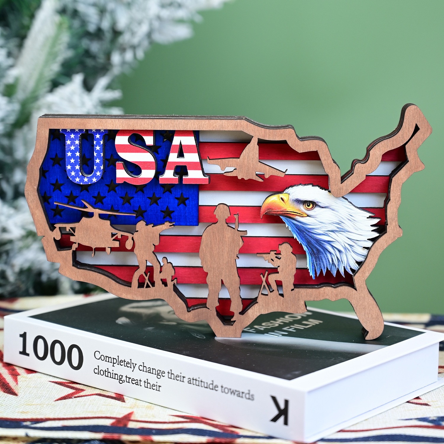 2025 Patriotic Wooden Tabletop Decor