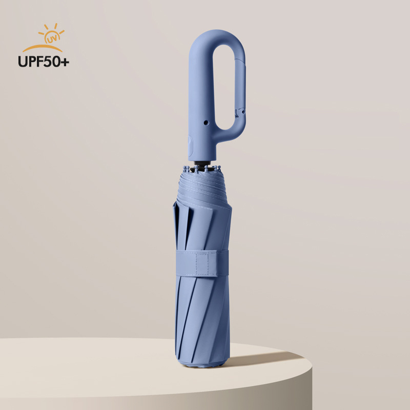 Umbrella with Novelty Carabiner Handle
