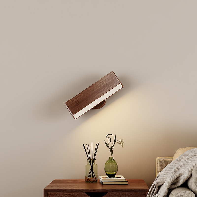 Battery Operated Wall Sconce Wood Wall Lamp