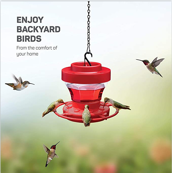 Transparent Hummingbird Feeder for Garden