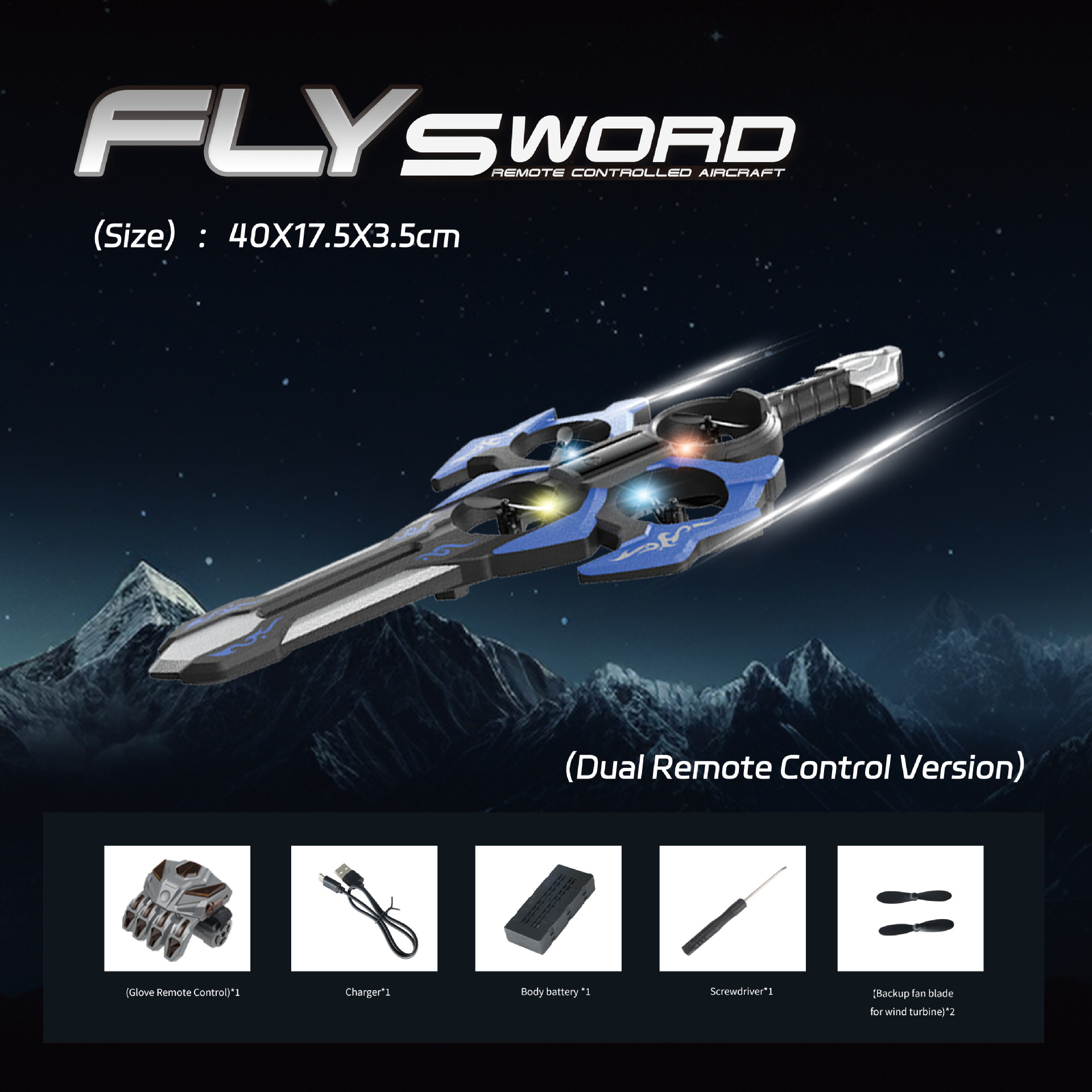 360 Degree Rolling Gesture Control Flying Sword Rc Airplane