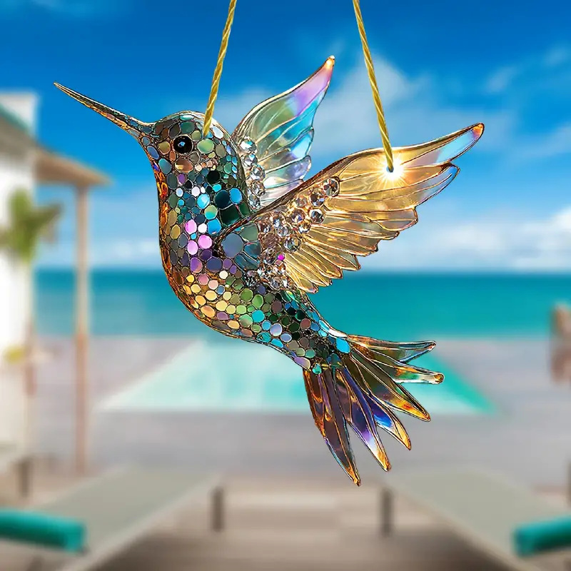 🔥Last Day 49% OFF🎁The Best Christmas Gift - Hummingbird Suncatcher Colorful Window Hanging